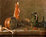 A Lean Diet  with Cooking Utensils Jean Baptiste Simeon Chardin by Jean Baptiste Simeon Chardin